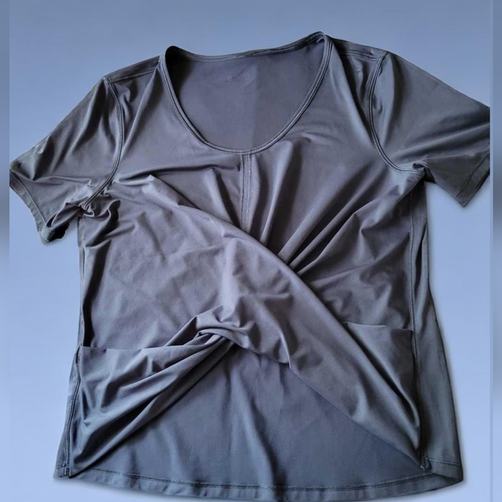 Lululemon Women's Short- Sleeve Shirt , 6, blue.